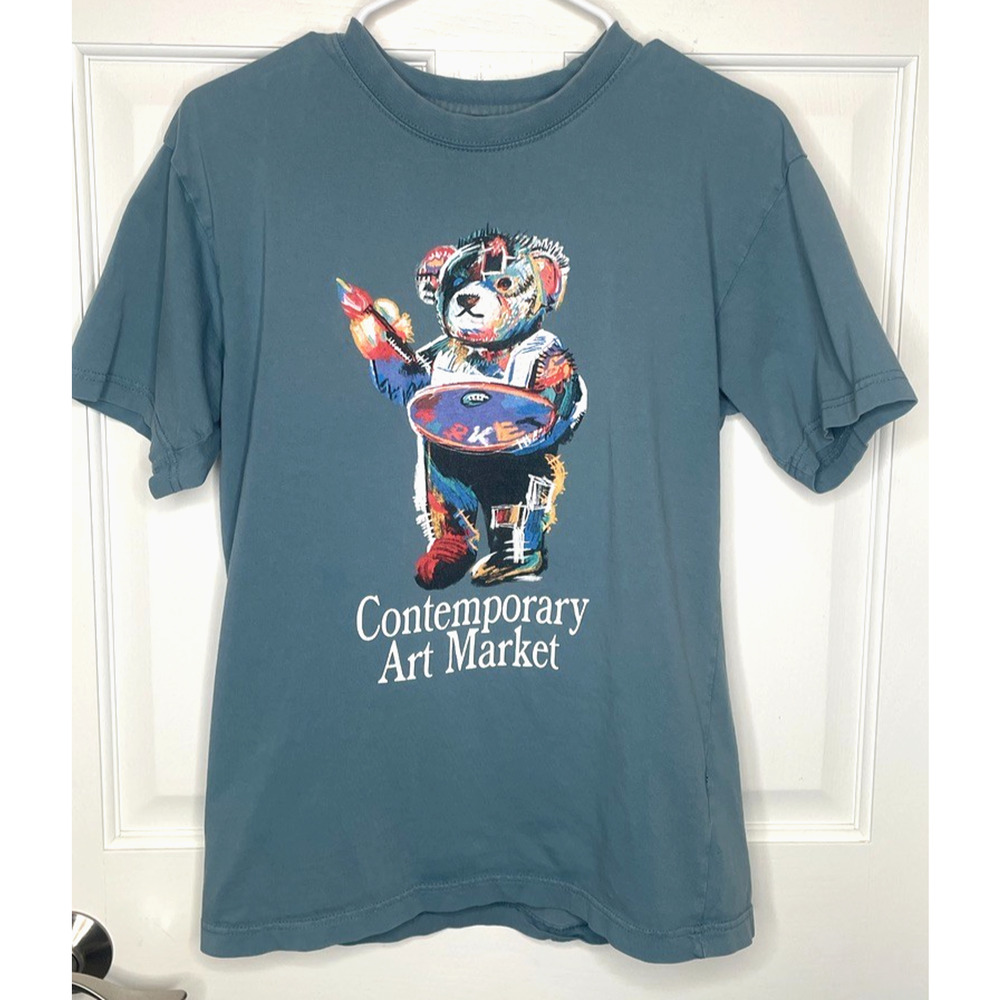 Market Studios Contemporary Art Market Bear Graphic T-Shirt Sz S Streetwear